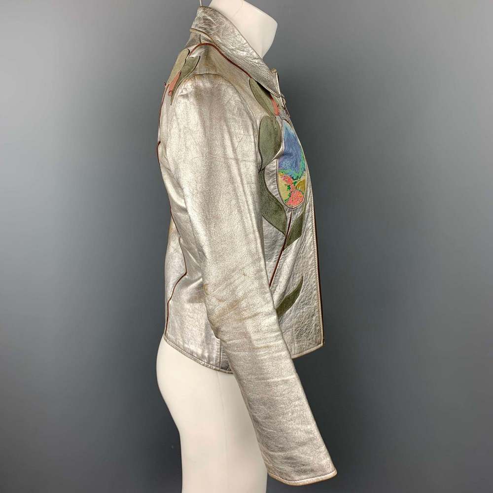 Vintage EAST WEST MUSICAL INSTRUMENTS Janti Silver Hand Painted Applique Jacket - Picture 3 of 14